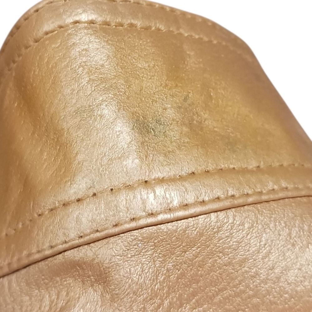 Metrostyle Gold Metallic Leather Jacket - Picture 12 of 13